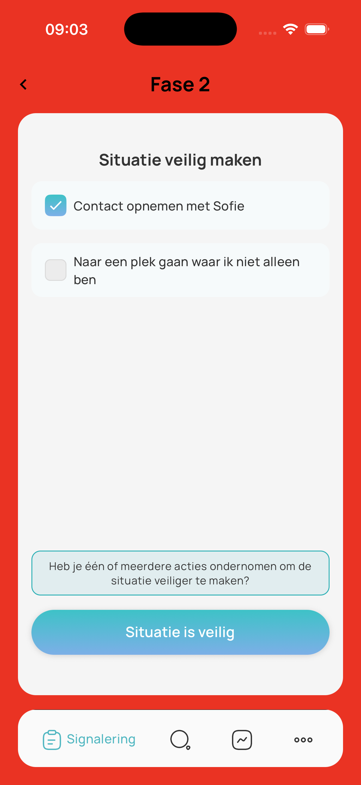 situatie veilig maken bij suïcidaliteit